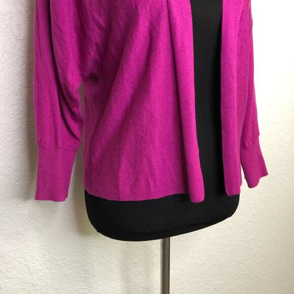 Cabi dark pink open front slightly cropped cardigan sweater size Medium #5013 - Picture 4 of 15
